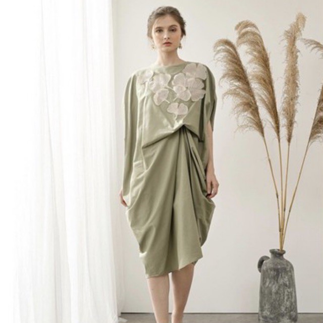 Lime Wear Aliyah Kaftan Dress - Sage Green
