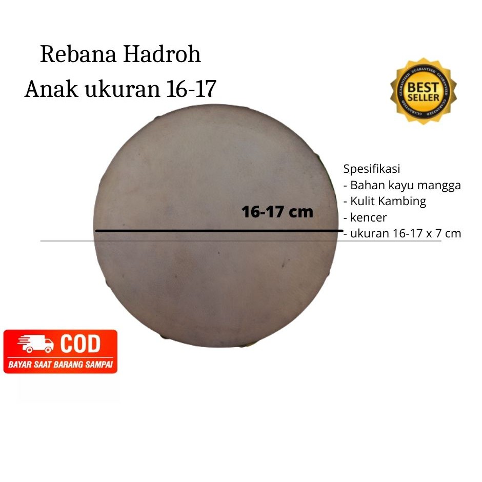 alat hadroh rebana hadroh ukuran 16-17 cm Alat hadroh  Alat musik rebana  alat rebana alat hadroh