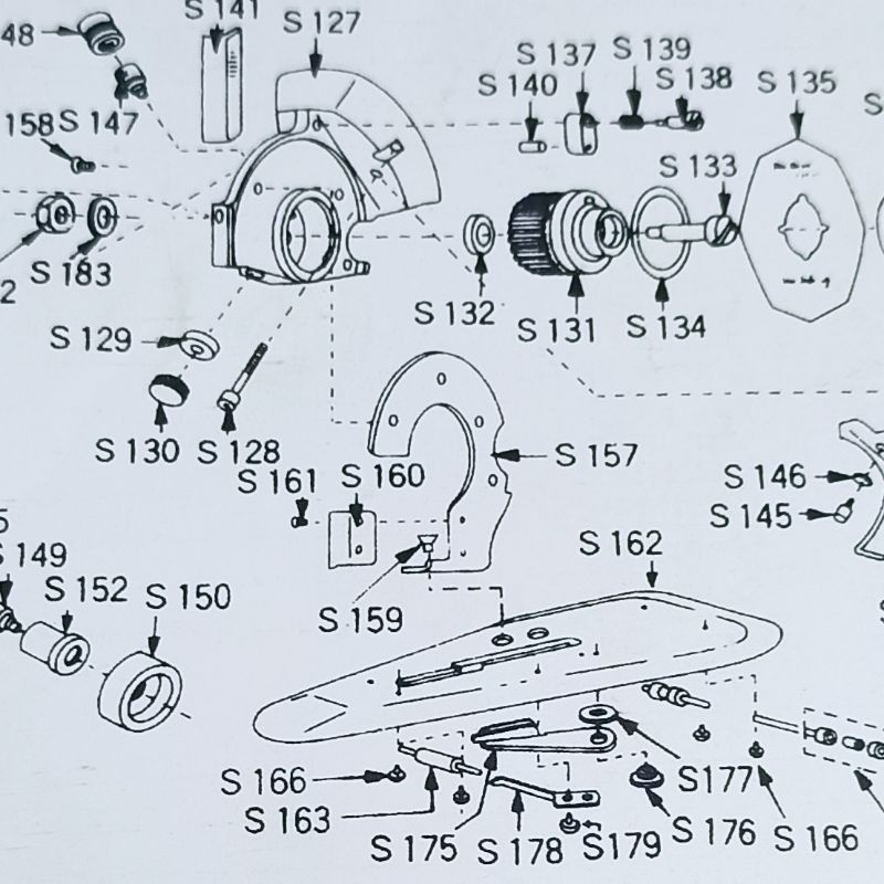 S176 Screw For Lower Blade / Baut Pisau Bawah S-176 Mesin Potong Kain Octa