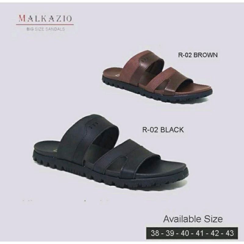 Sandal Slide Pria Kulit Brown-09/Sendal Slop Kokop Kasual Bapak2 Clasik 38-43, Original