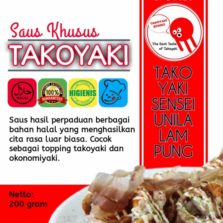 

Saus Saos Takoyaki Teriyaki Sauce Sambal Taburan Takoyaki Halal Lezat