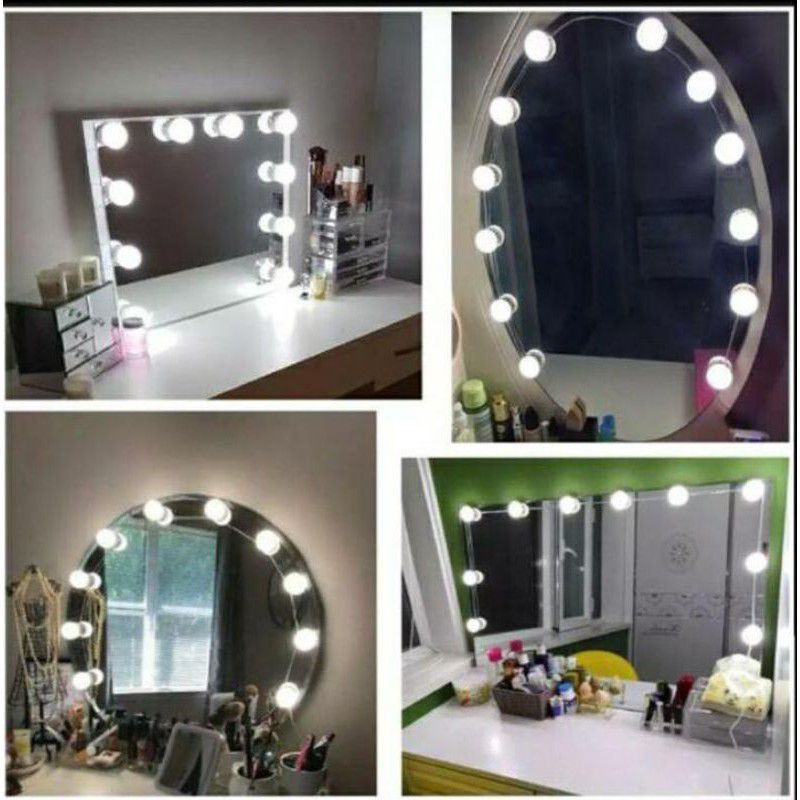 *ZS* Lampu Cermin 10 LED 3 Warna