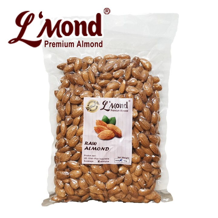 

Kacang almond mentah utuh 500 gr / raw almond / whole almond / premium / murah / L'Mond