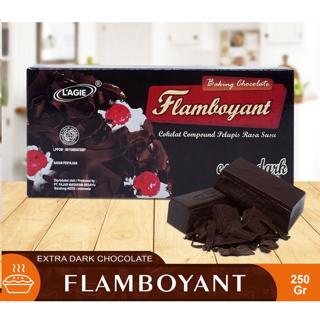 

L'AGIE Flamboyant Coklat Blok Susu Extra Dark 250 gr - Lagie Extra Dark