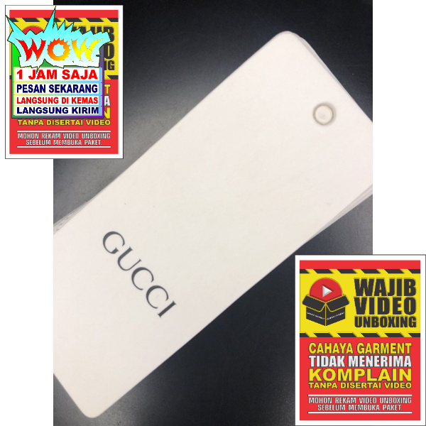 

GUCCI LABEL TAG HANGTAG SUPER PREMIUM CO 1X DI KIRIM 600PCS