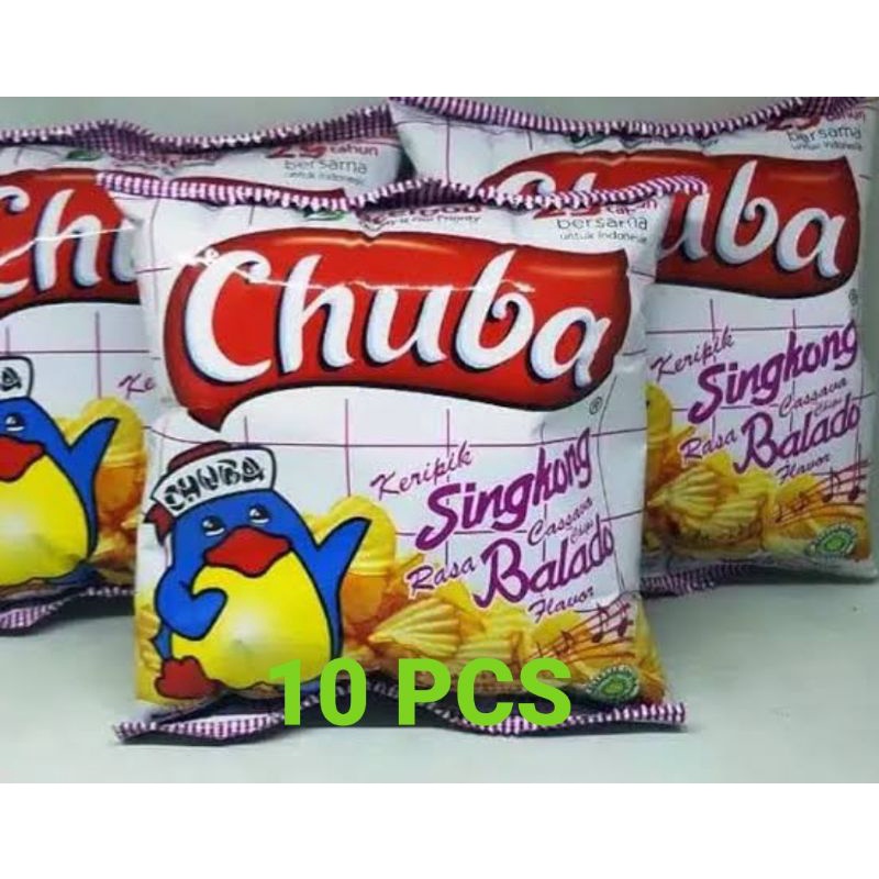 

PROMO !!! Chuba Keripik Singkong Isi 10 Bungkus - Keripik Singkong rasa Balado