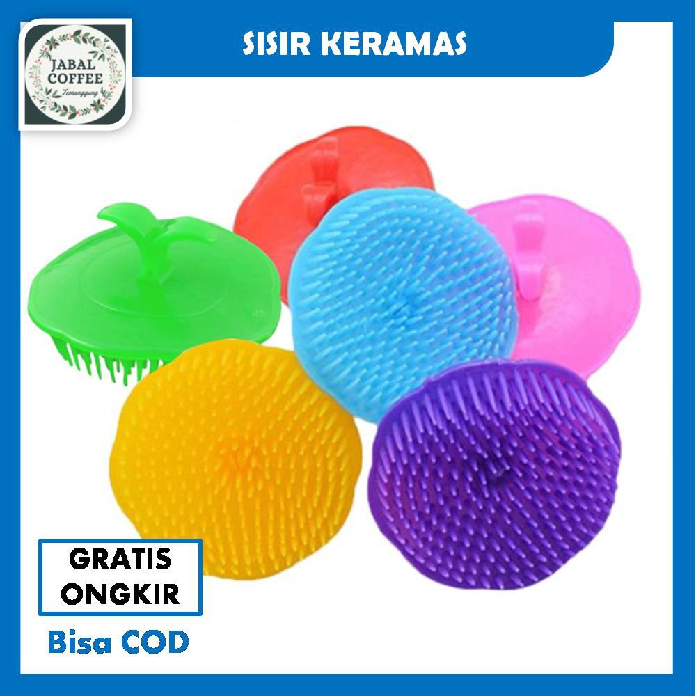 Sisir Silikon / Sisir Mandi / Sisir Keramas Karet / Sisir Keramas Bunder Karet J83