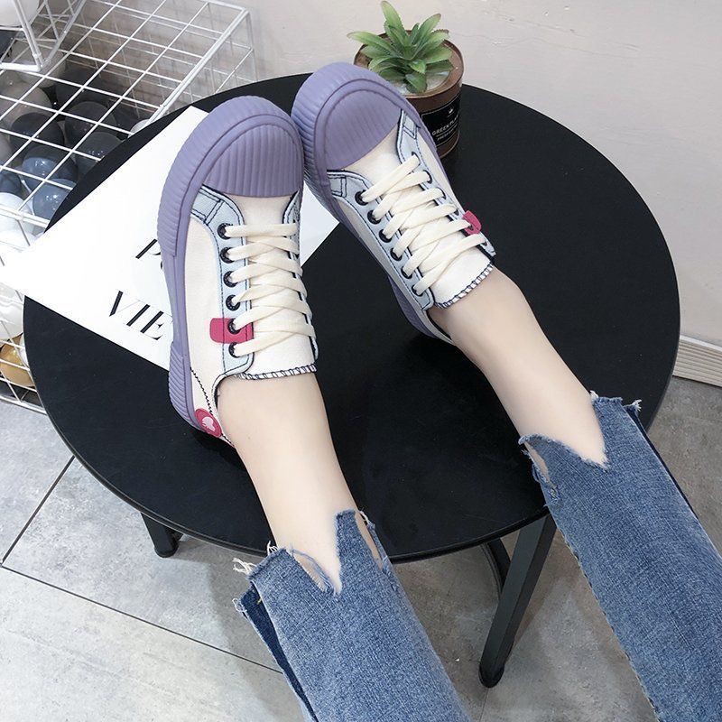 Sneakers Tali Sepatu Wanita Kanvas Sepatu Cewek Sepatu Tali  Kece Terbaru Sepatu Hangout Elegan Cantik Termurah