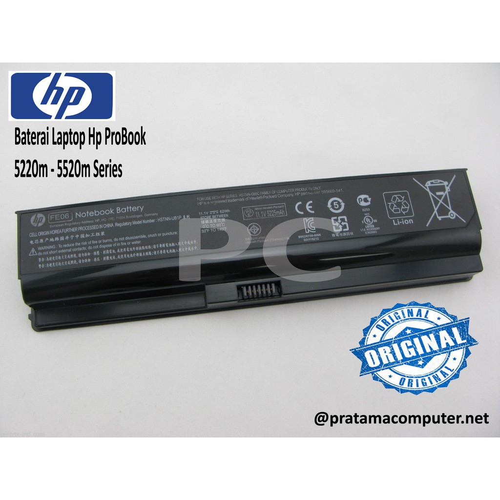 Original Baterai Laptop Hp ProBook 5220m, 5520m Series