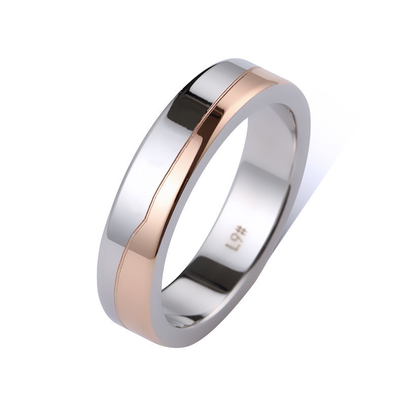 Gaya Baru Fashion Eropa Amerika Unik Anti Karat Cincin Hypoallergenic Titanium Steel Cincin Pria Wanita Gaya Pasangan Rings