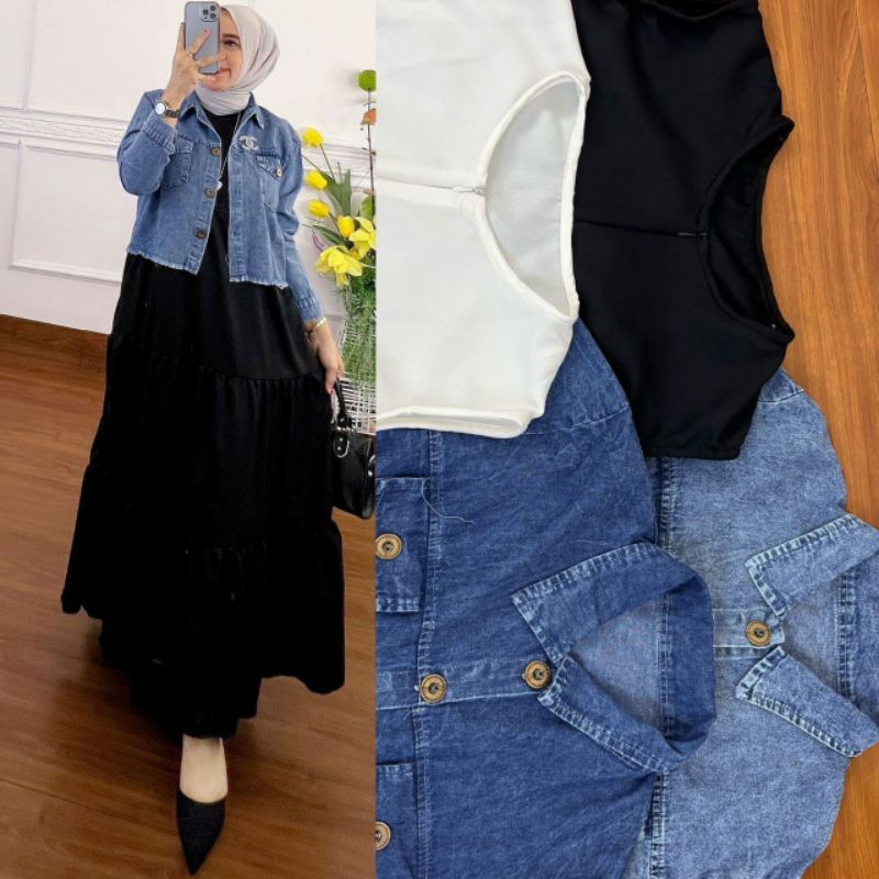 Gamis Set Jeans Inner Shakila Premium