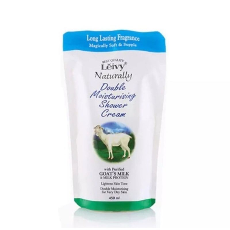 LEIVY SHOWER CREAM NATURALLY DOUBLE MOISTURIZING (REFILL 450ML)