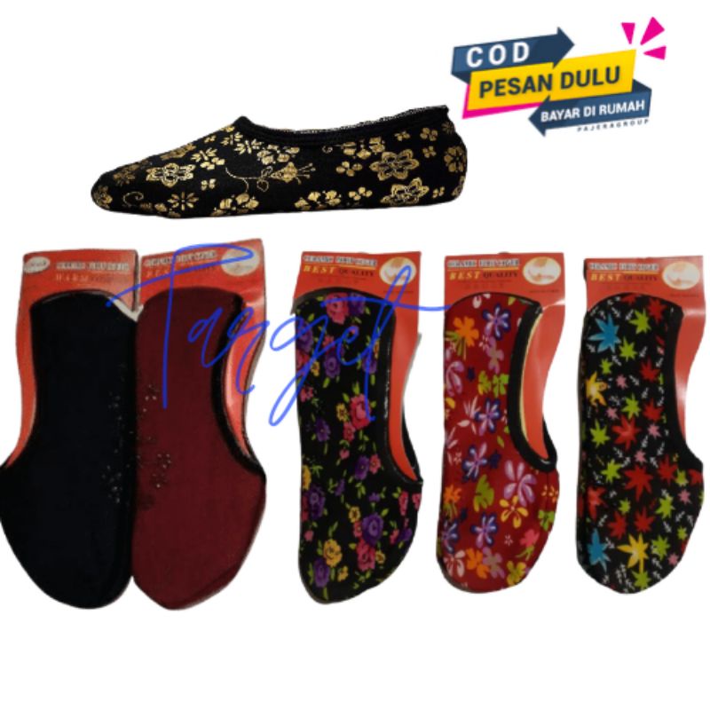 (12 pasang) kaos kaki balet tebal kaos kaki invisible socks wanita dewasa motif dan polos