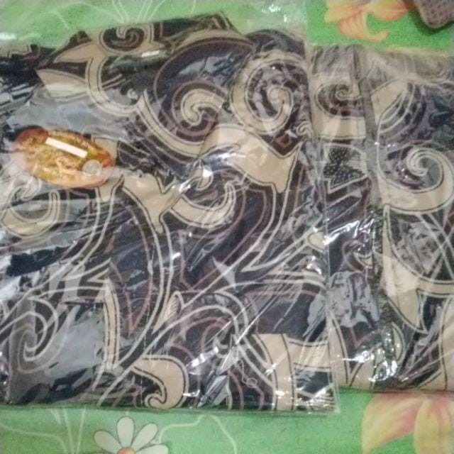 M-l-xl-xxl Batik Tunik Wanita Asj Sa Hrb026 Kenongo Pekalongan Sogan Tulis