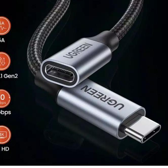✸ Ugreen Kabel Extension Type C to Usb Tipe C Thunderbolt Kabel Sambungan Usb Type C 3.1 To Usb C ♥