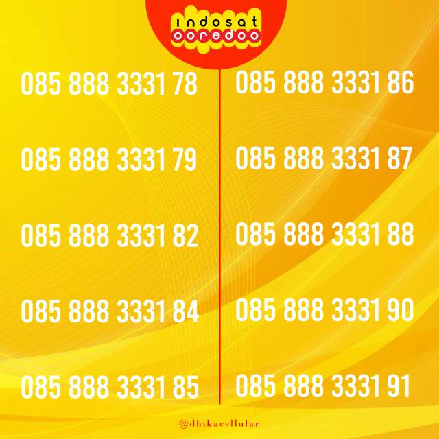 NOMOR CANTIK INDOSAT