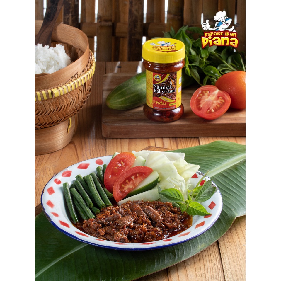 

Sambal baby cumi/cakalang/udang rebon/Haruan