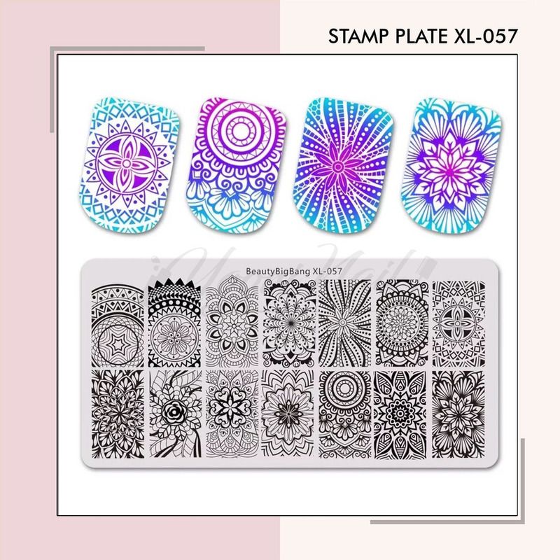 stamp plate XL-057 stamping nail art stamp cetakan nail art