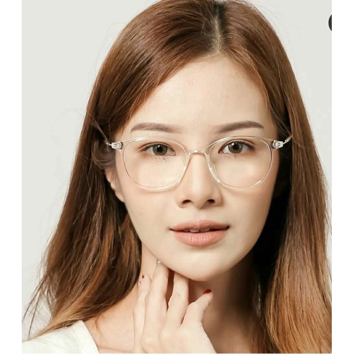 Frame kacamata bulat kecil lentur aksesoris fashion wanita