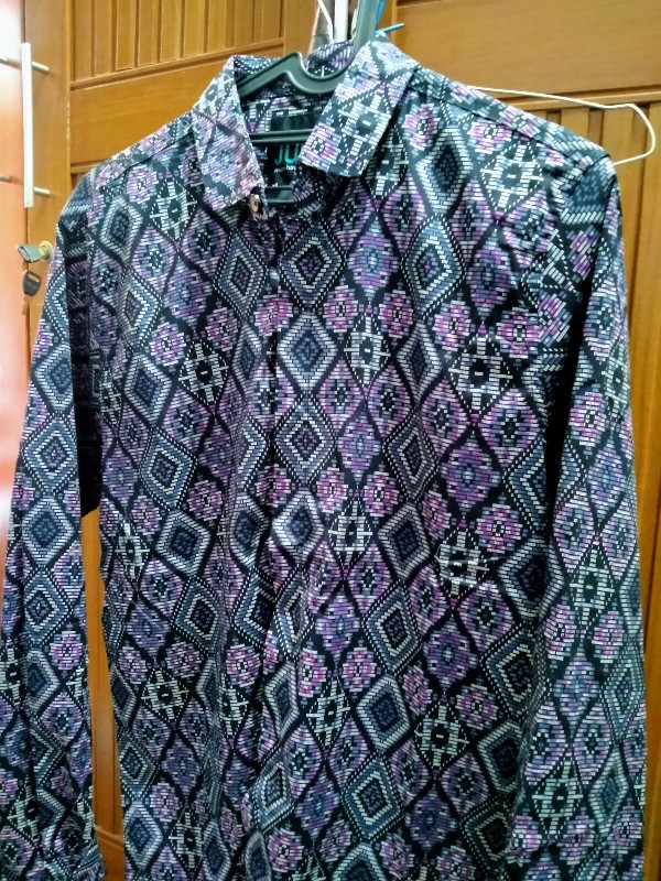 Kemeja Batik Hitam Songket Lengan Panjang Best Seller Batik Songket Premium Pria Casual