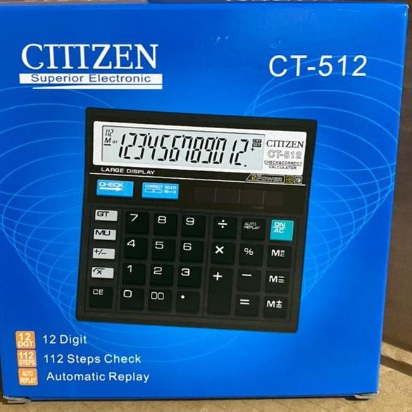 

RBZ Kalkulator CT 512 12 Digit -Kalkulator Check / Kakulator Dagang Besar / Calculator CT 512 MURAH