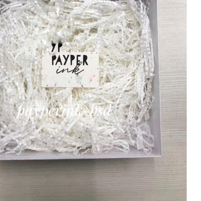 

➷ 150gr SHREDDED PAPER crinkle cut FOOD GRADE white putih /kertas potong ✱