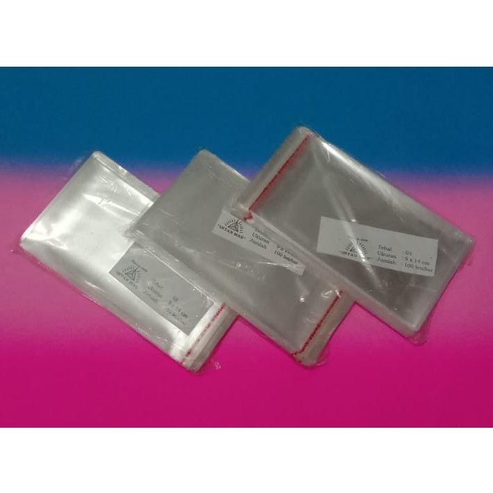 

KUALITAS PALING BAIK!!! Plastik OPP 9x14 cm Seal/Lem