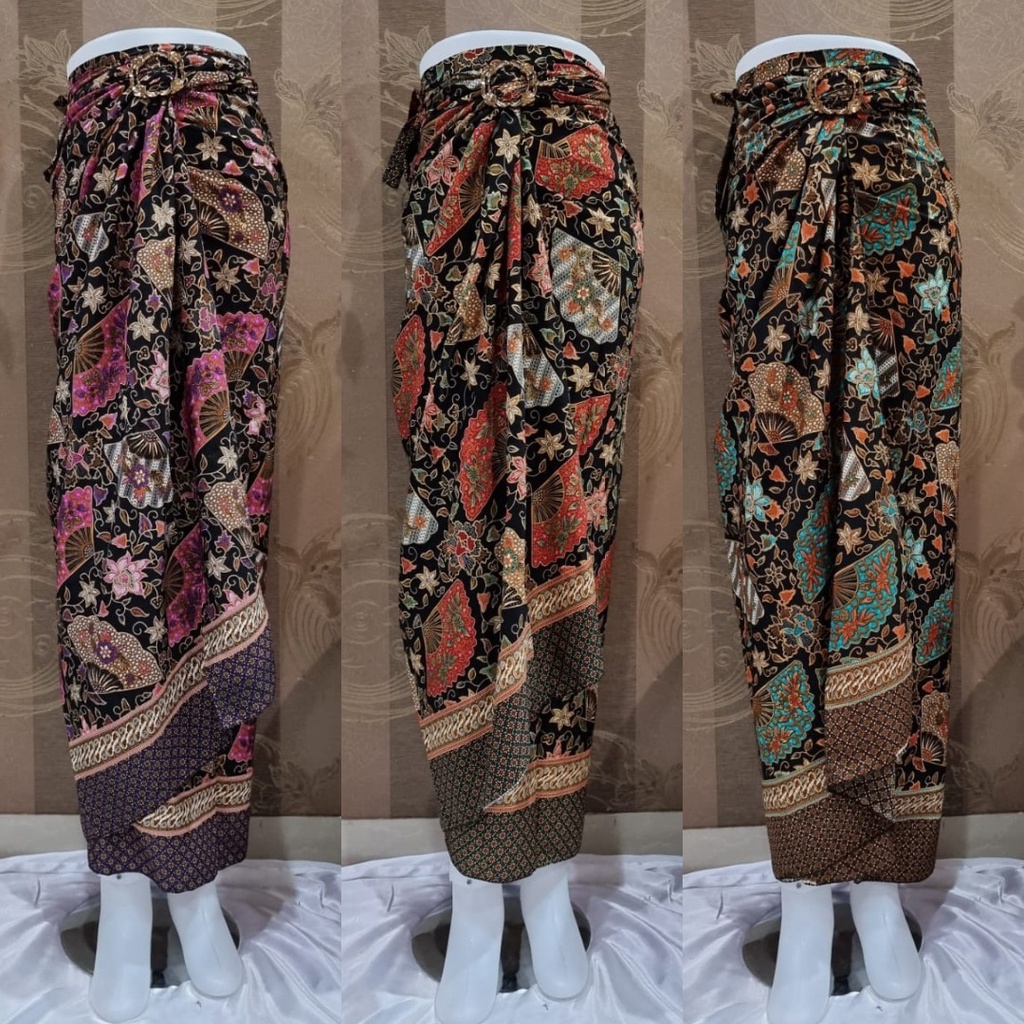 Rok Lilit / Kain Lilit Motif Kipas Aneka Pilihan Warna