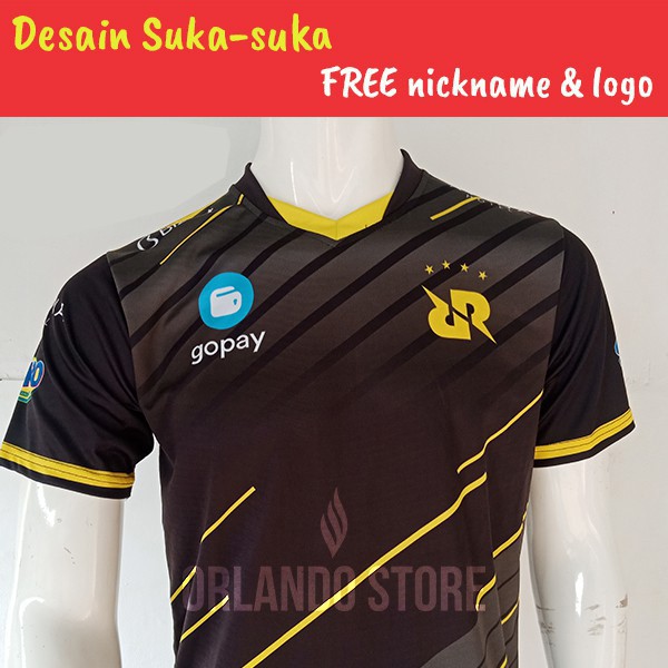 BAJU KAOS JERSEY GAMING ESPORT CUSTOM FF MURAH ANAK ML PUBGM RRQ EVOS AURA BIGETRON PUB G MOBILE