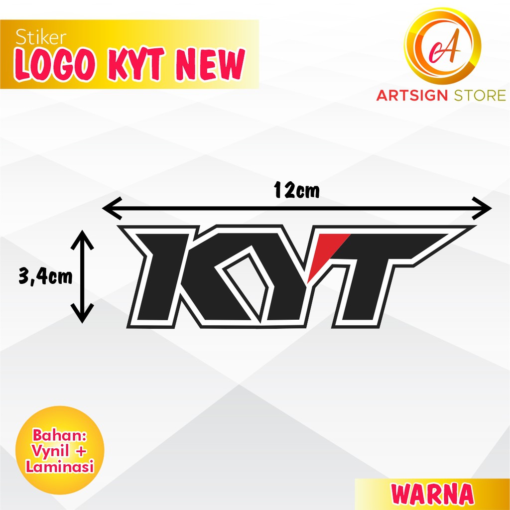 Stiker Logo KYT Helm / Sticker KYT / Stiker Helm / Stiker Logo KYT Baru / Stiker repaint