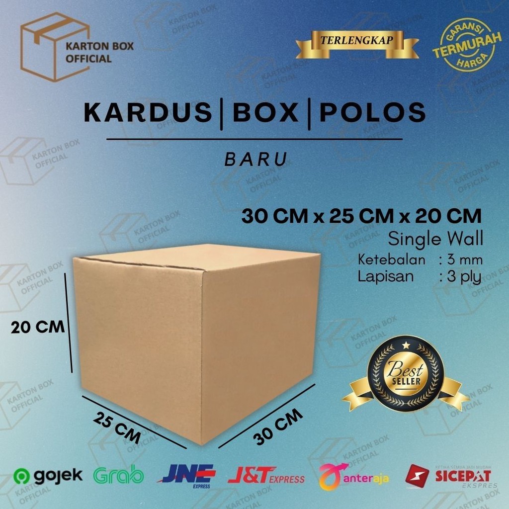 

Kardus Karton Box 30x25x20 CM Kotak Dus Packing Polos