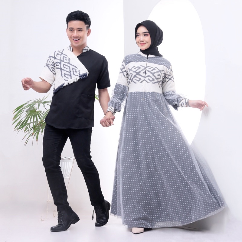 COUPLE TENUN GAMIS SOFIA AIDIL IVORY KEISHAN.ID