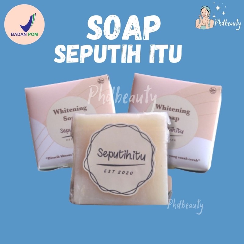‼️SIAP KIRIM‼️ SEPUTIH ITU Soap Whitening Sabun Pemutih Badan Ori Bpom (BPOM)[free gift) GLUTA COLLAGEN SOAP BEAUTETOX
