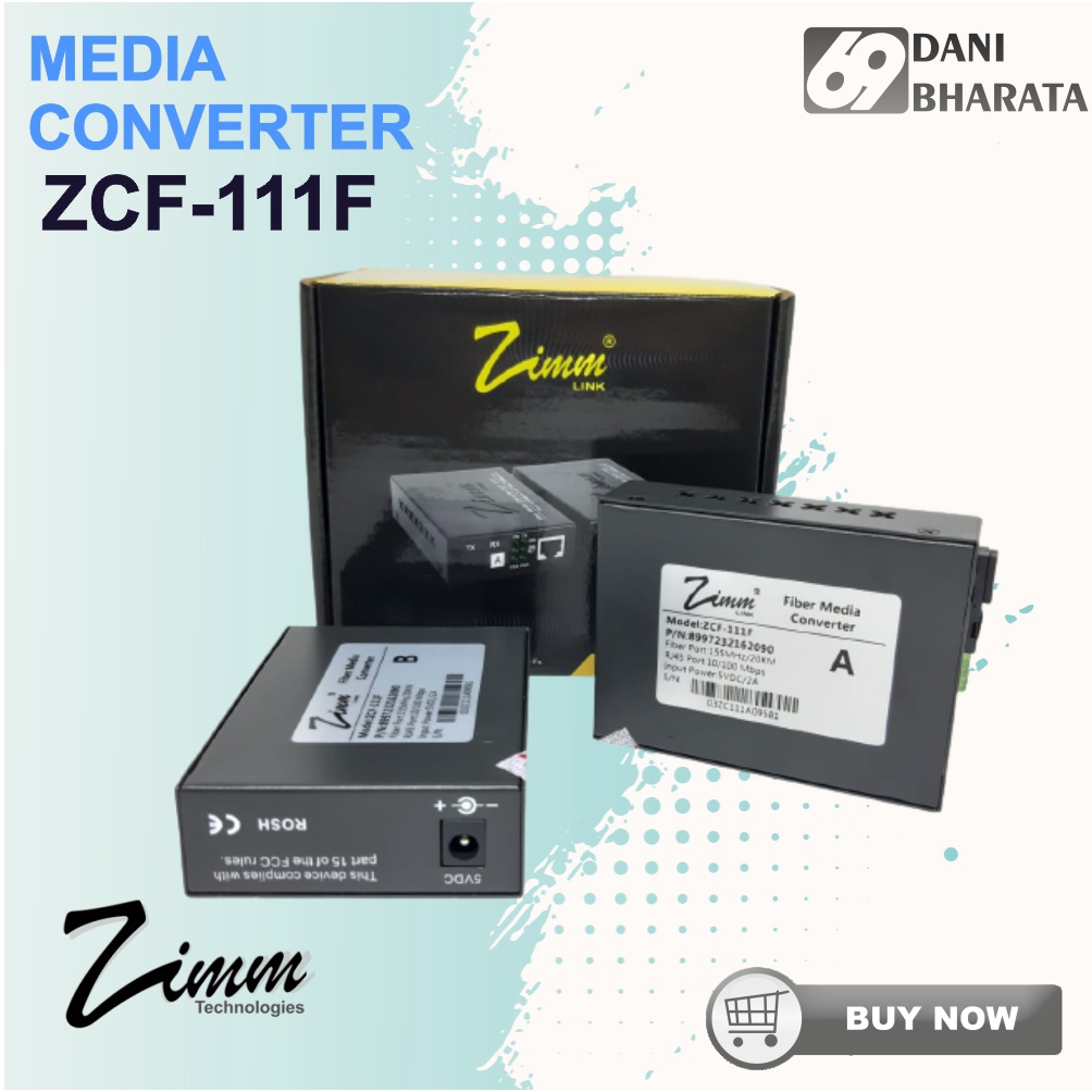 Media Converter MCF110 10 100 Mbps Zimmlink MCF-110 Ethernet fiber switch