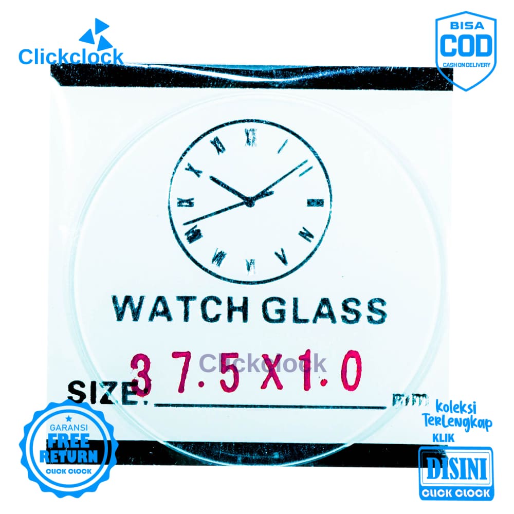 Kaca Jam Kaca Bahan Watch Glass PNC-375 Murah 3,75 cm