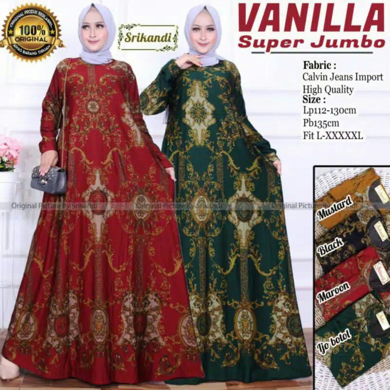 Vanilla Super Jumbo // Maxi Dress Jumbo Gamis Jumbo Gamis Motif Sultan Gamis Harga Terjangkau