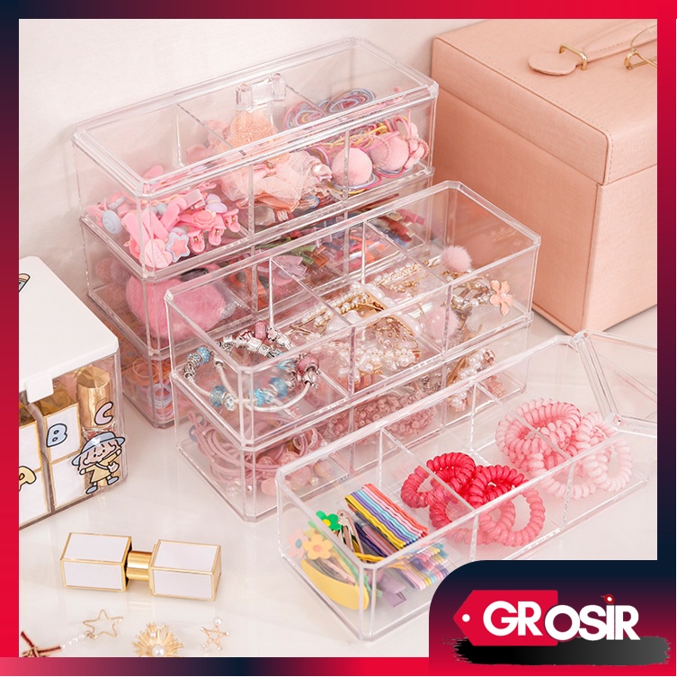 Grosir - R7020 Rak Aksesoris 2 Tingkat Multifungsi / Tempat Penyimpanan Alat Tulis / Kotak Organizer