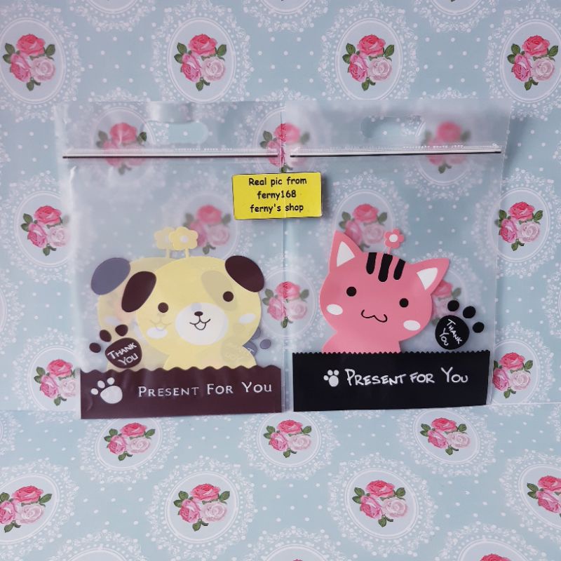 plastik standing pouch/ plastik cookies/ plastik kemasan/ plastik motif kucing