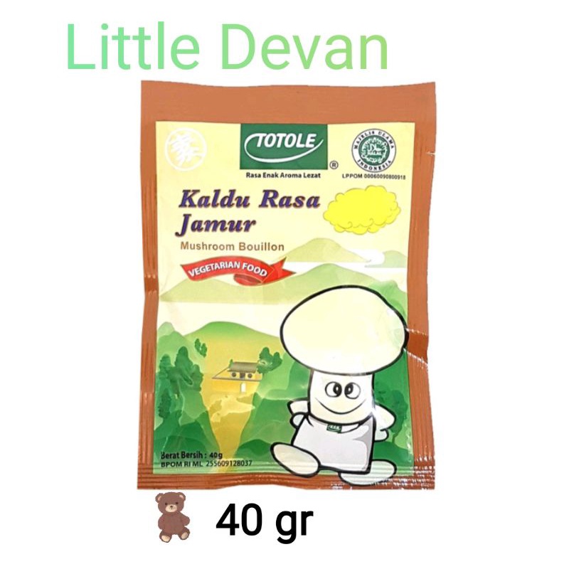 totole kaldu jamur 40 gr vegan food