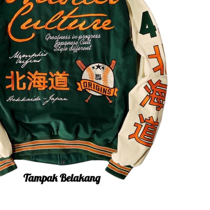 ○ Varsity Jacket Baseball - Jaket Varsity Baseball Pria Wanita Kamikaze Cosplay Anime Jepang ➲