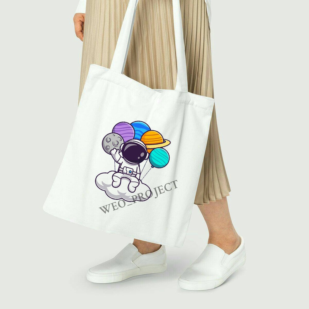 TOTE BAG KANVAS MURAH / TOTE BAG WANITA / TOTE BAG MOTIF ASTRONOT PART 1