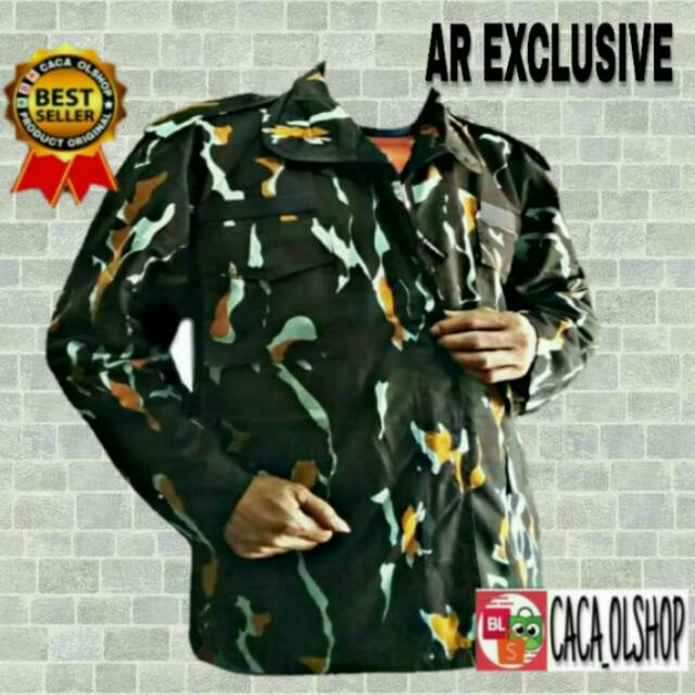 Product terbaik!!!Jaket Loreng Brimob Pelopor Bolak balik Merk Exclusive Original