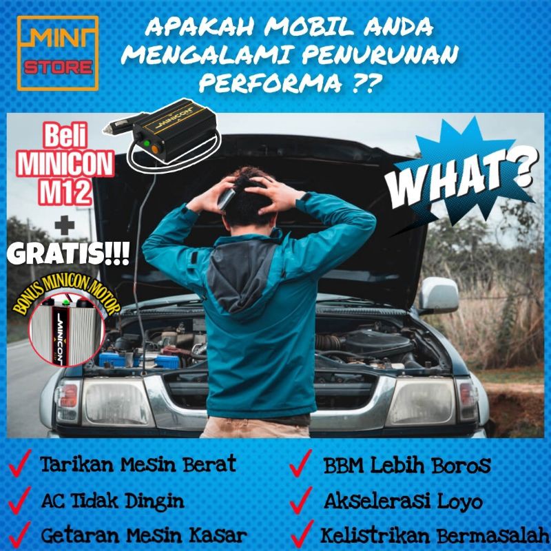 MINICON VOLT STABILIZER AKI ACCU PENGHEMAT IRIT BAHAN BAKAR MOBIL ASLI ORIGINAL BERGARANSI 10 TAHUN