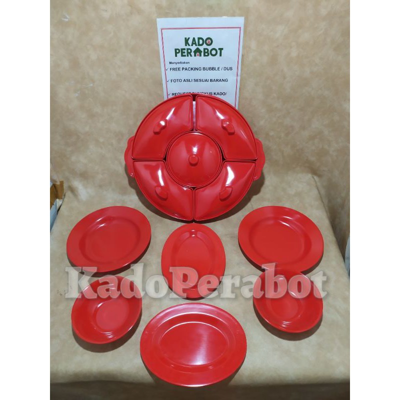 piring saji set- piring lauk meja makan melamine - wadah lauk pauk