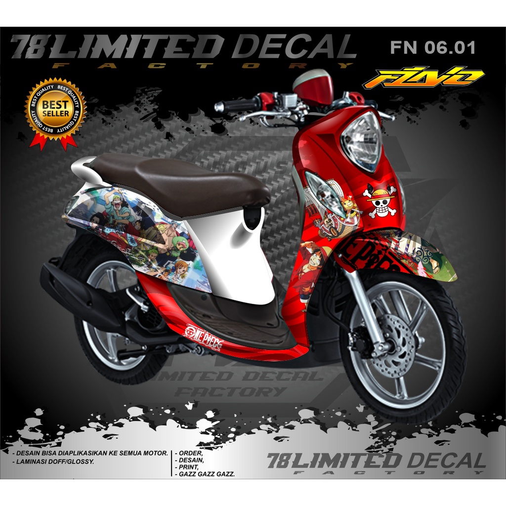 Decal Sticker Fullbody Motor Yamaha Fino Desain One Piece FN 06.01
