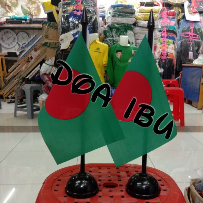 

best seller tiang kayu meja+bendera BANGLADES ready stock