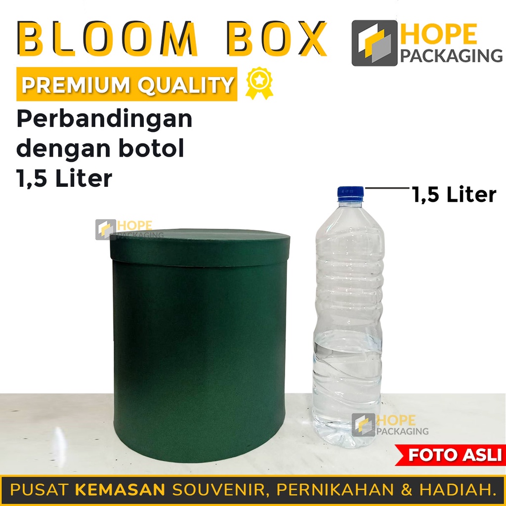 Bloom Box Bulat Wisuda 20 X 20 cm dan 25 x 25 cm kotak Bunga Vase Flower Box Blooming / Hard Box Gift Box wedding Besar Hadiah Ulang Tahun souvenir