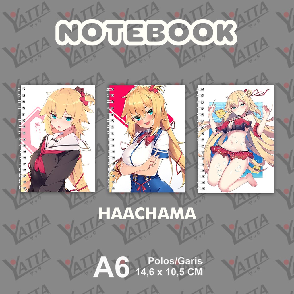 

Notebook Anime Ukuran A6 10,5 cm x 14,8 cm Hololive JP - Haachama