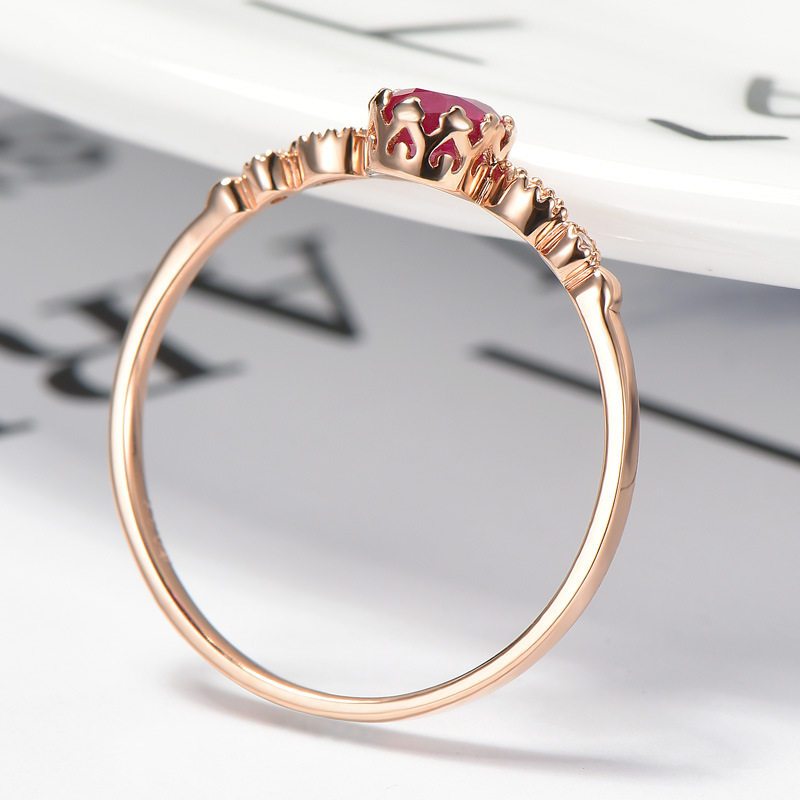 Fashion Luxury 14K Rose Gold Exquisite Ring