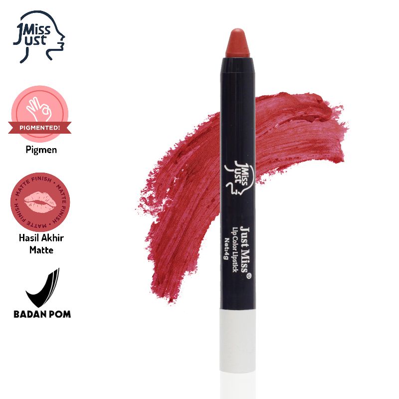 Just Miss Lipstik Matte Netto 2.5G Lipstik Pigmented Perona Bibir Lip Color Colour BPOM JUS-E02-J-13